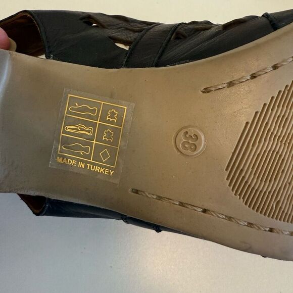 NEW Spring Step Dorotha Black Cut Out Sandals Size 8 Eu 38 Career, Casual NWOT - Picture 14 of 14